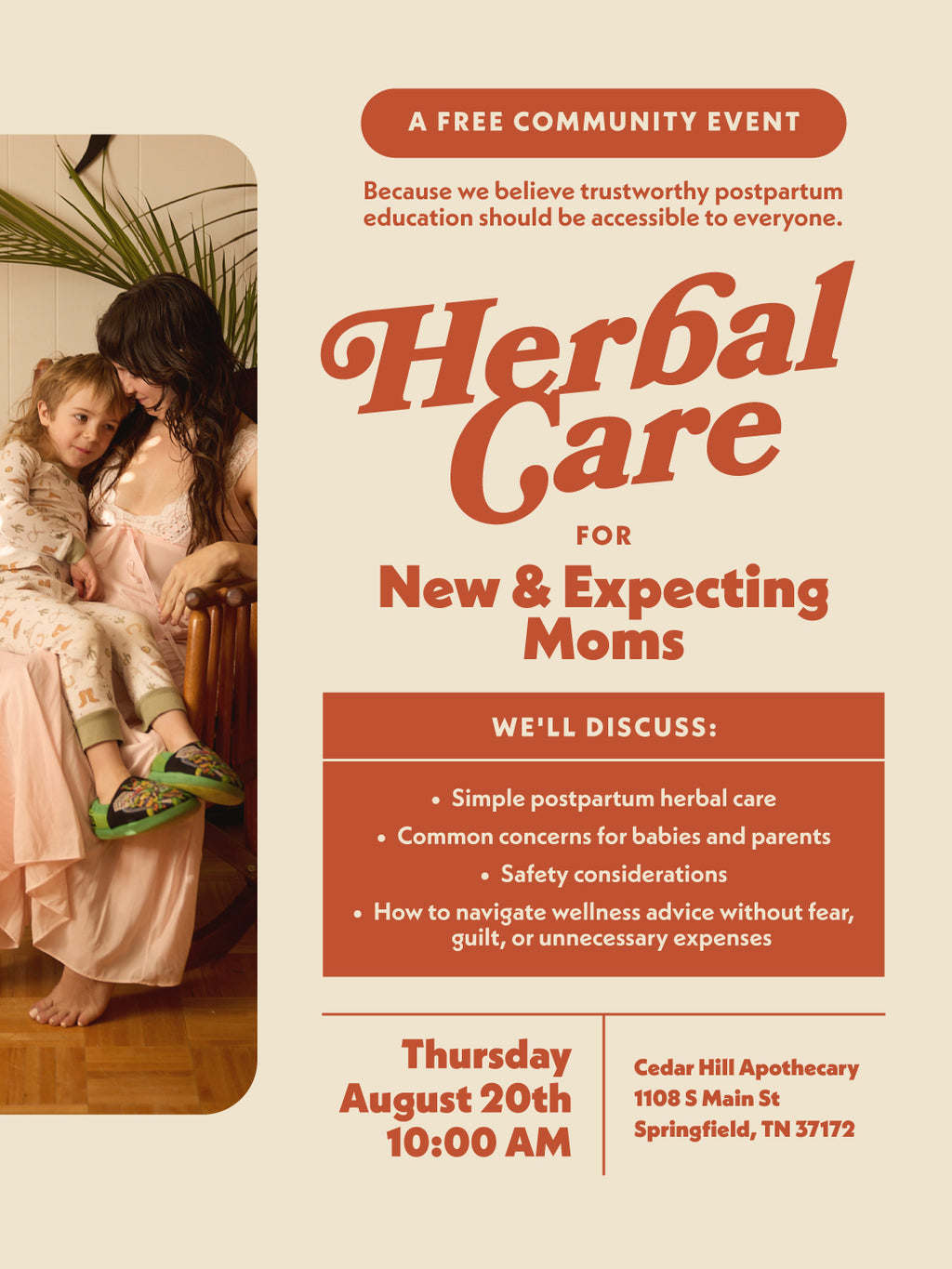 Herbal Care for New & Expecting Moms Class