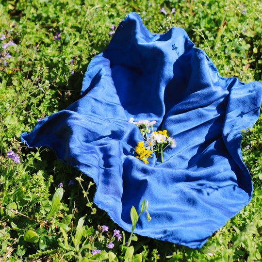 Plant Dyed Silk Charmeuse Scarves